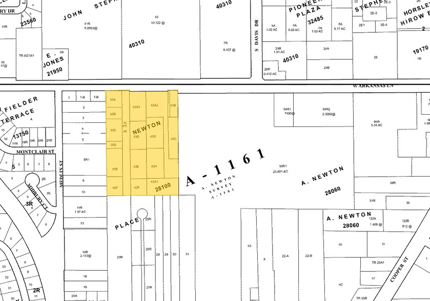 1216-1286 W Arkansas Ln, Arlington, TX à louer - Plan cadastral – Image 3 sur 8