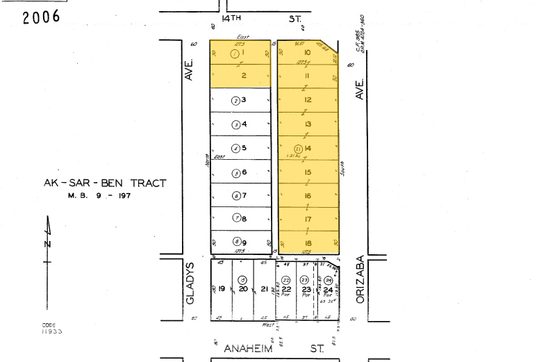 1345 Orizaba Ave, Long Beach, CA à louer - Plan cadastral – Image 2 sur 2