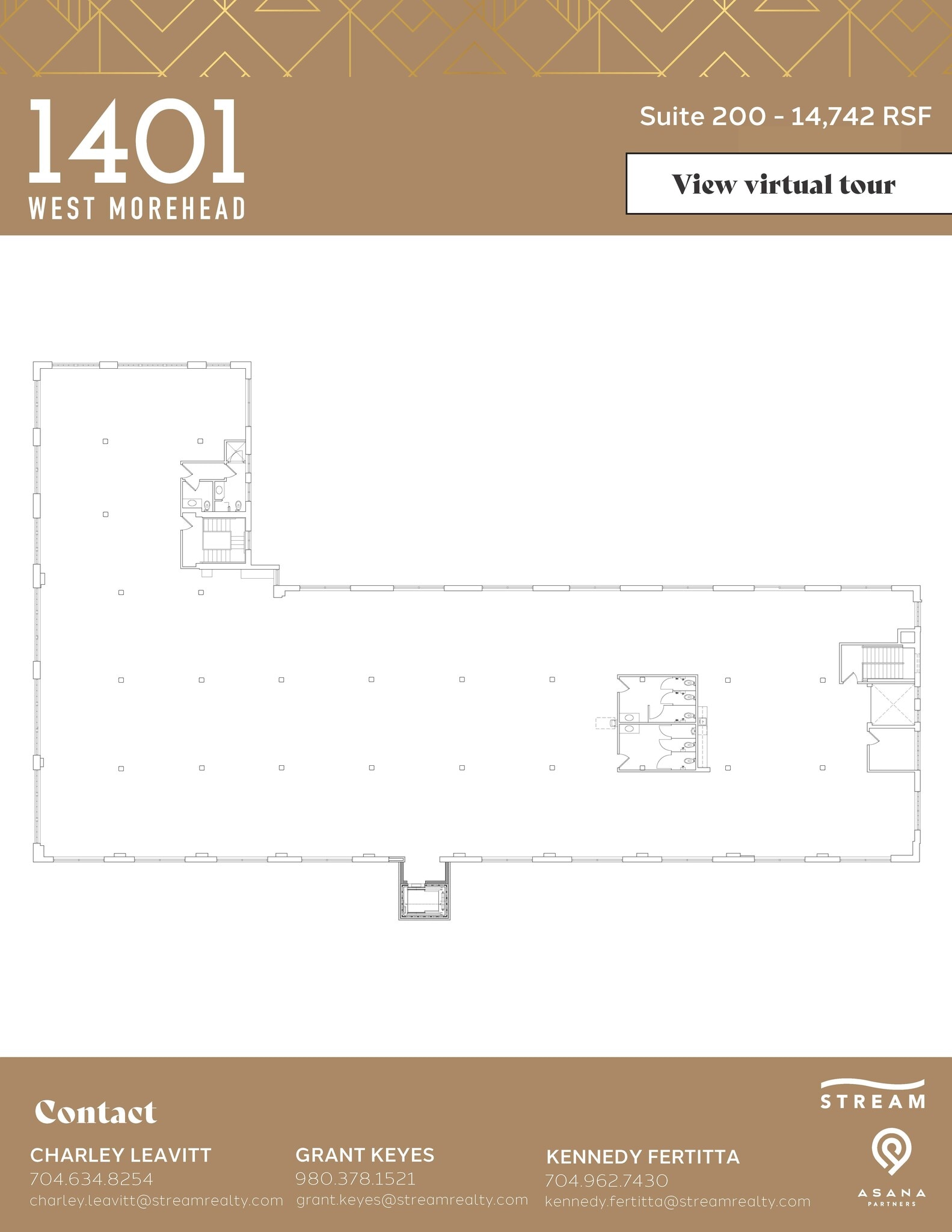 1401 W Morehead St, Charlotte, NC à louer Plan d’étage– Image 1 sur 2