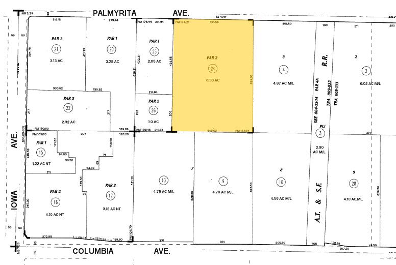 1130 Palmyrita Ave, Riverside, CA à louer - Plan cadastral – Image 2 sur 5