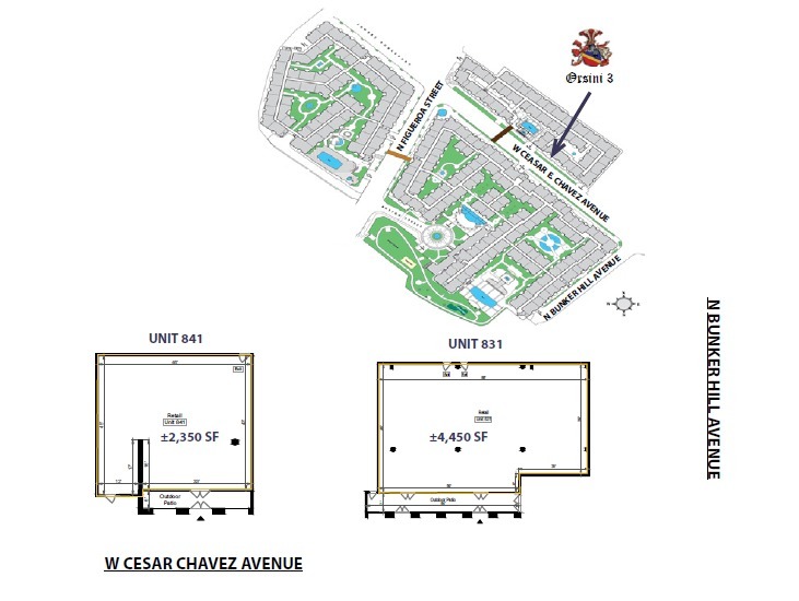 550 N Figueroa St, Los Angeles, CA à louer Plan d’étage– Image 1 sur 1