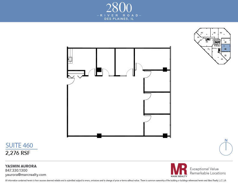 2800 S River Rd, Des Plaines, IL à louer Plan d’étage– Image 1 sur 5