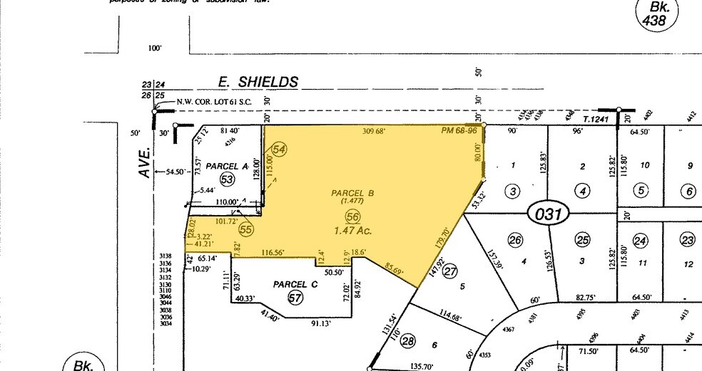 4224 E Shields Ave, Fresno, CA à vendre - Plan cadastral – Image 3 sur 4