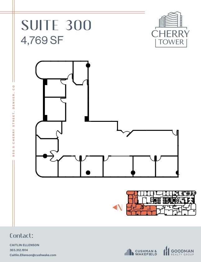 950 S Cherry St, Denver, CO à louer Plan d’étage– Image 1 sur 1