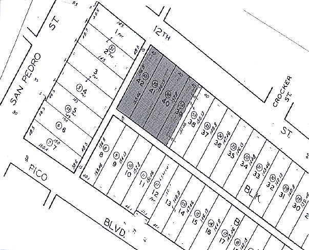 726 E 12th St, Los Angeles, CA à vendre - Plan cadastral – Image 2 sur 6