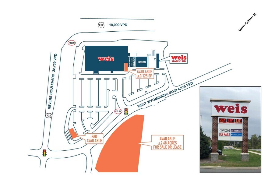 1112 W Wyomissing Blvd, West Lawn, PA à louer - Plan de site – Image 2 sur 2