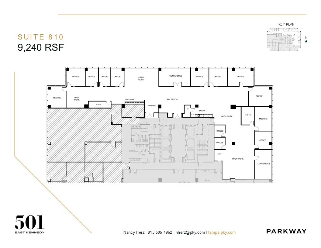 501 E Kennedy Blvd, Tampa, FL à louer Plan d’étage– Image 1 sur 2