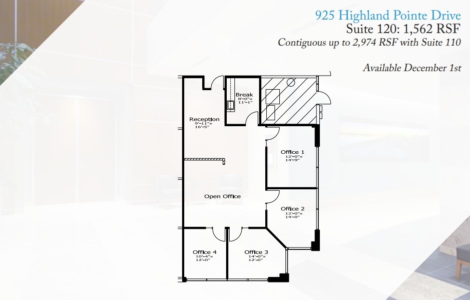 915 Highland Pointe Dr, Roseville, CA à louer Plan d’étage– Image 1 sur 1