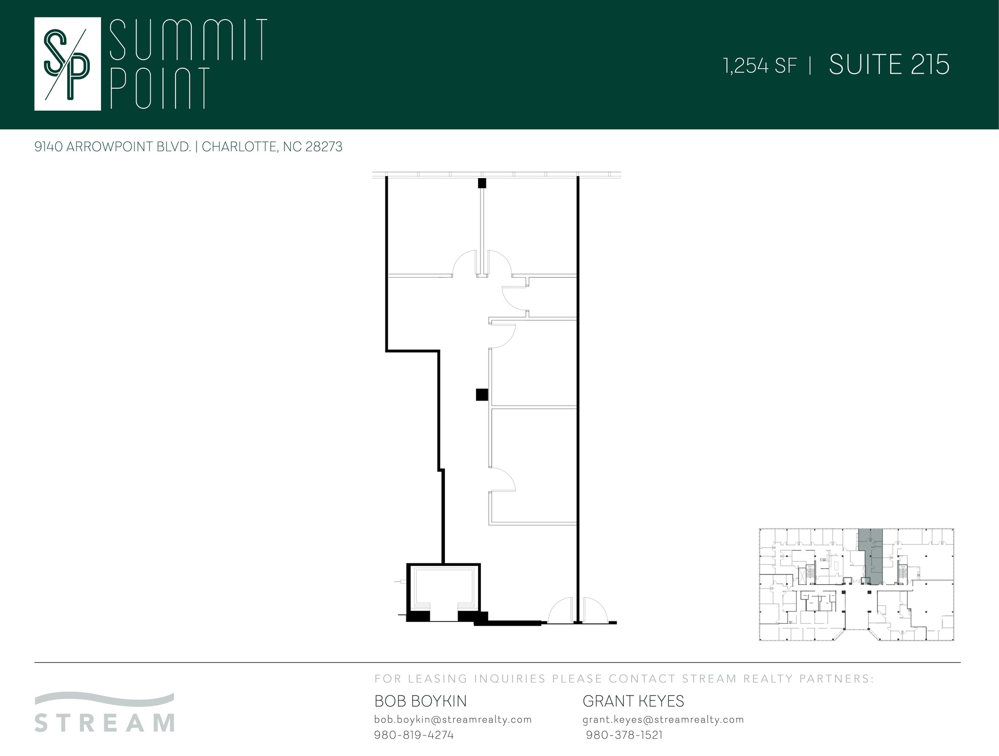 9140 Arrowpoint Blvd, Charlotte, NC à louer Plan de site– Image 1 sur 2