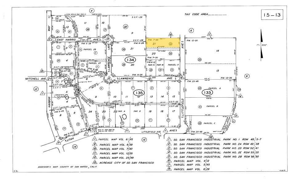 425-439 Littlefield Ave, South San Francisco, CA à louer - Plan cadastral – Image 2 sur 36