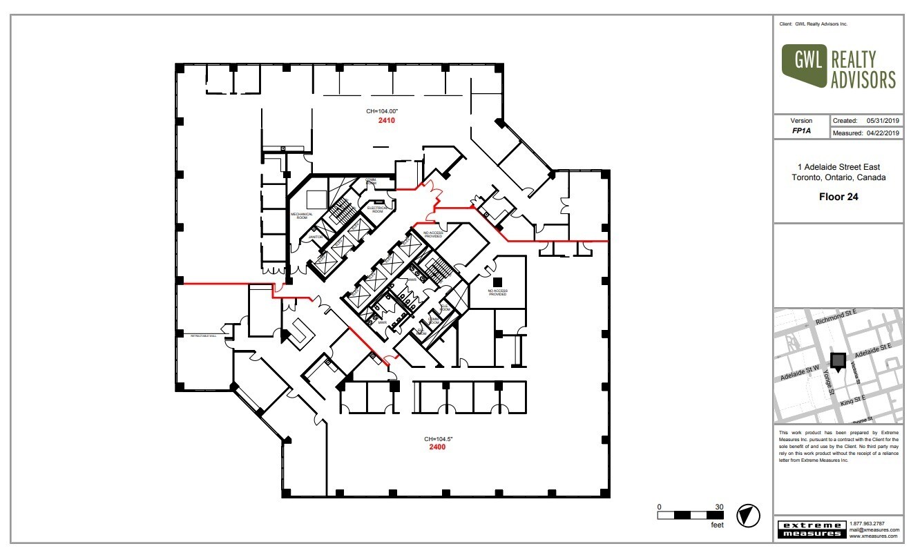 1 Adelaide St E, Toronto, ON à louer Plan d’étage– Image 1 sur 1
