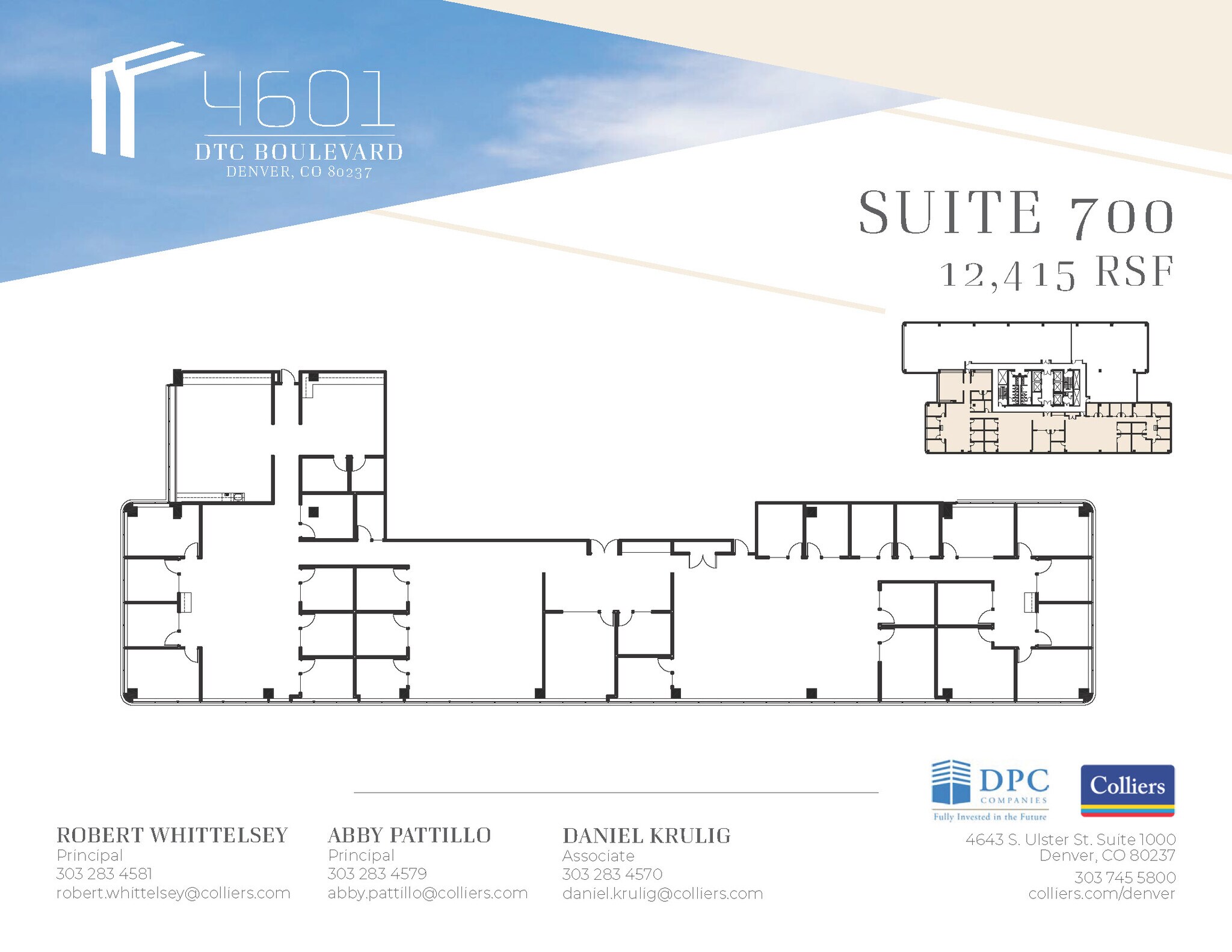 4601 Dtc Blvd, Denver, CO à louer Plan d’étage– Image 1 sur 1