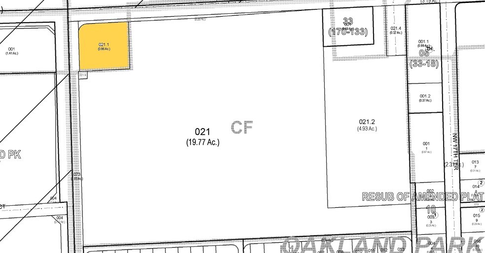 2090 W Oakland Park Blvd, Oakland Park, FL à vendre - Plan cadastral – Image 3 sur 17