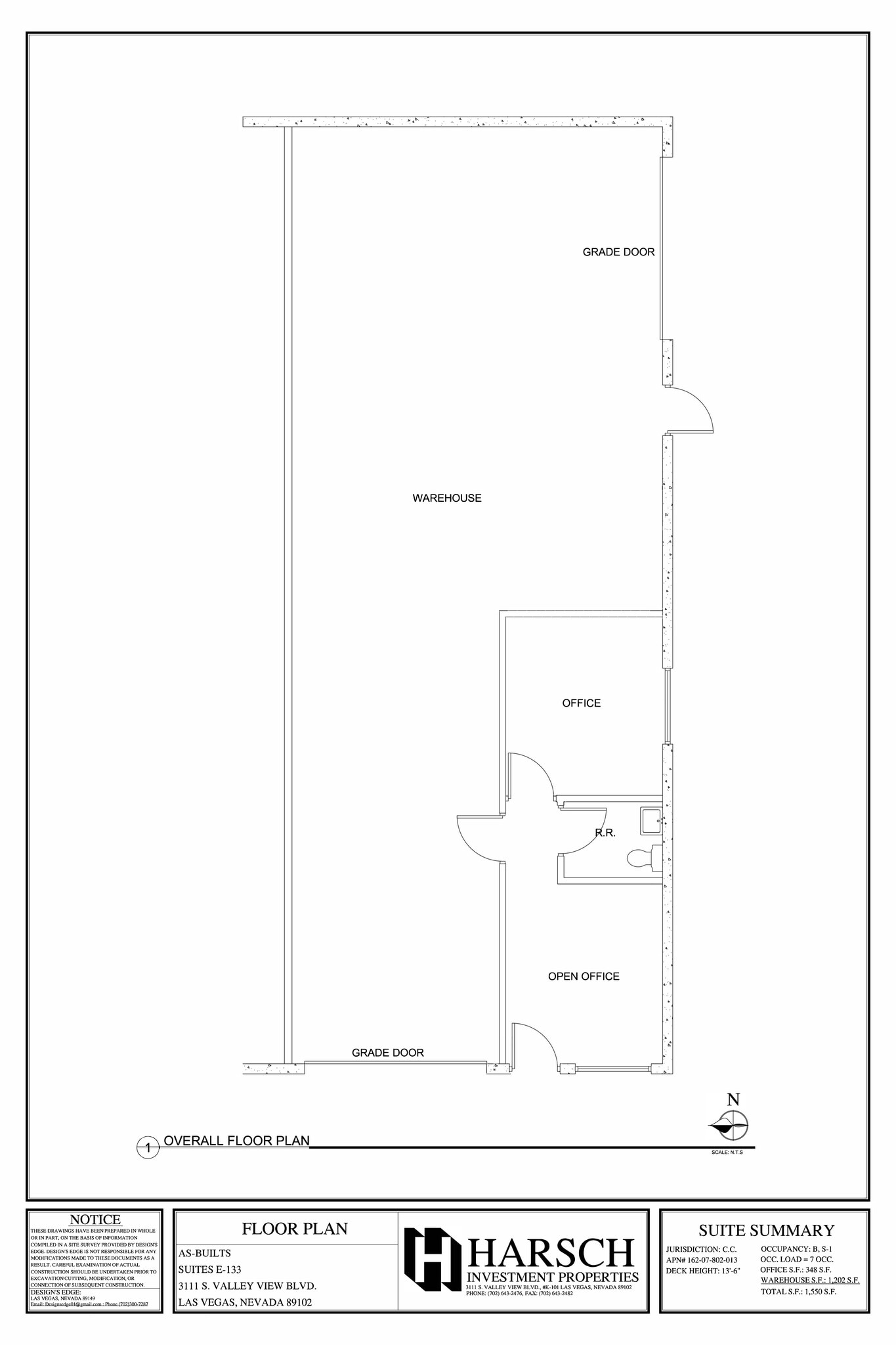 3111 S Valley View Blvd, Las Vegas, NV à louer Plan de site– Image 1 sur 1