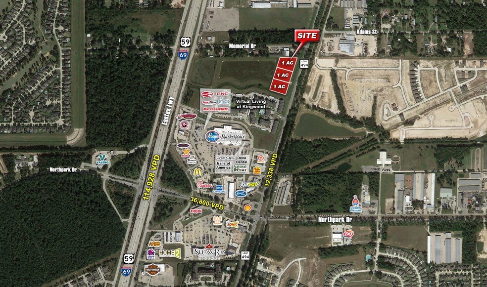 Loop 494, Porter, TX à vendre - Aérien – Image 2 sur 2