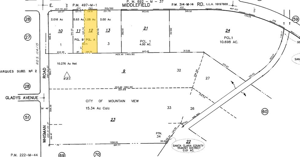 345 E Middlefield Rd, Mountain View, CA à louer - Plan cadastral – Image 3 sur 3
