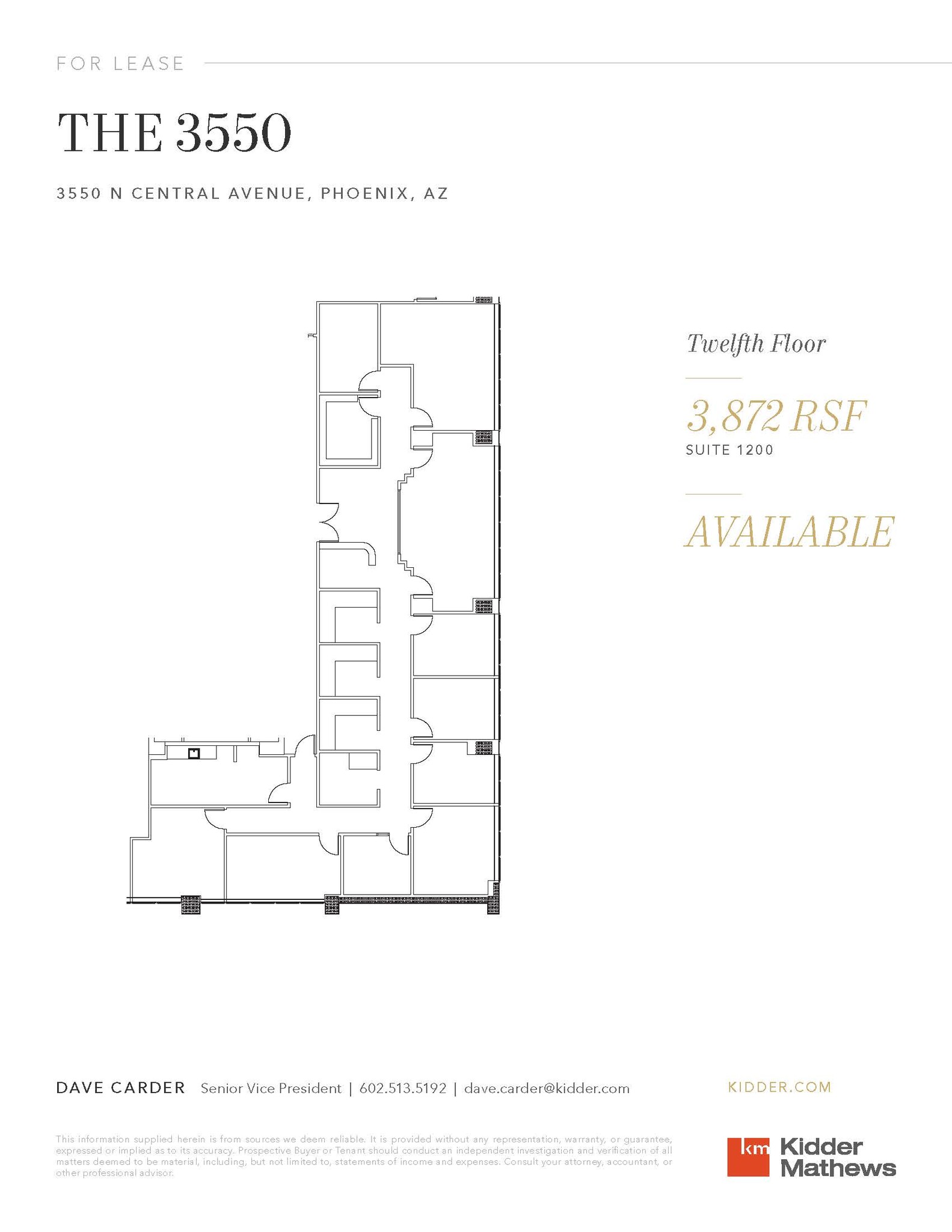 3550 N Central Ave, Phoenix, AZ à louer Plan d’étage– Image 1 sur 1