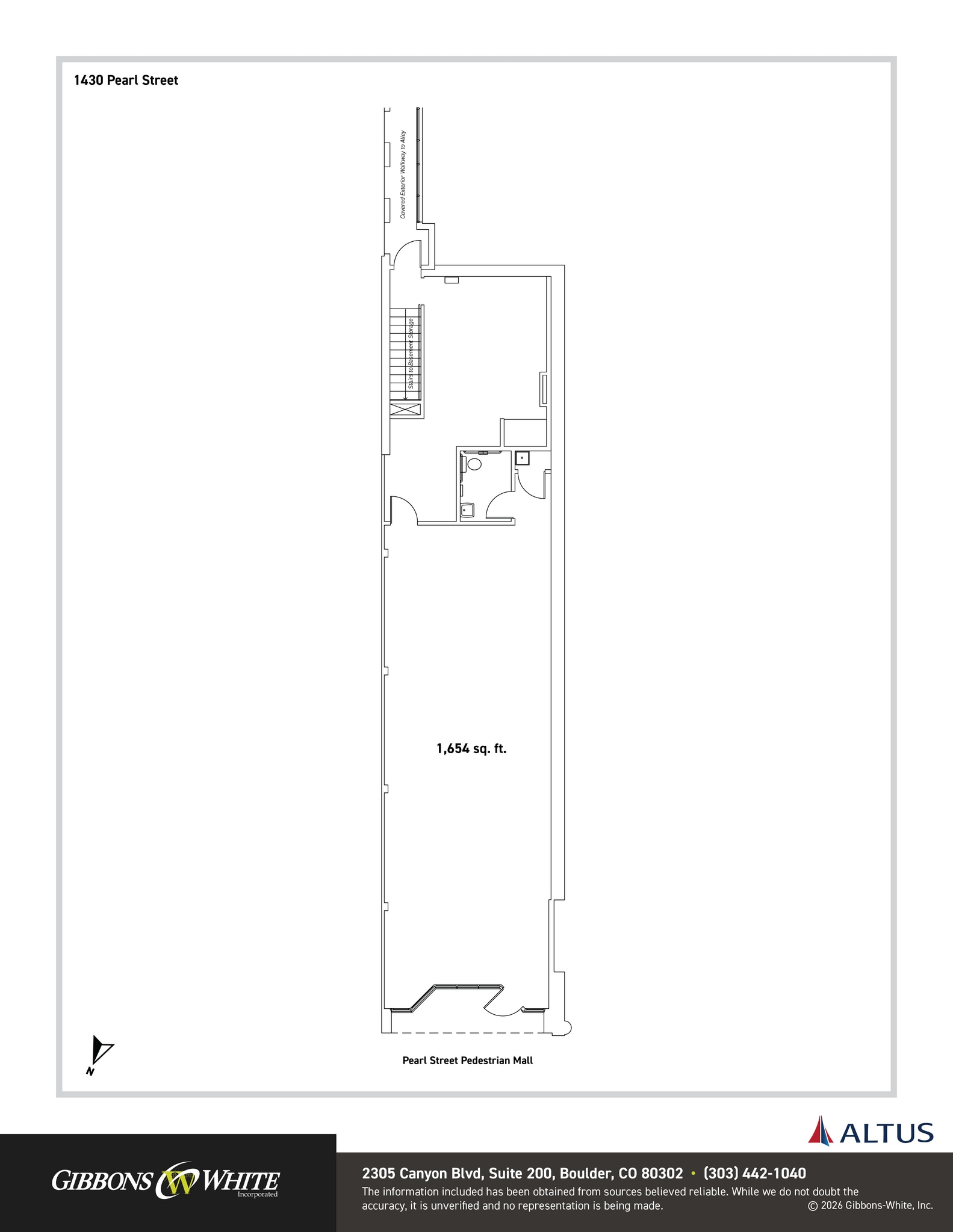 2010 14th St, Boulder, CO à louer Plan d’étage– Image 1 sur 3