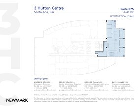 3 Hutton Centre Dr, Santa Ana, CA à louer Plan d’étage– Image 2 sur 4