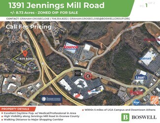 Plus de détails pour 1391 Jennings Mill Rd, Watkinsville, GA - Terrain à vendre