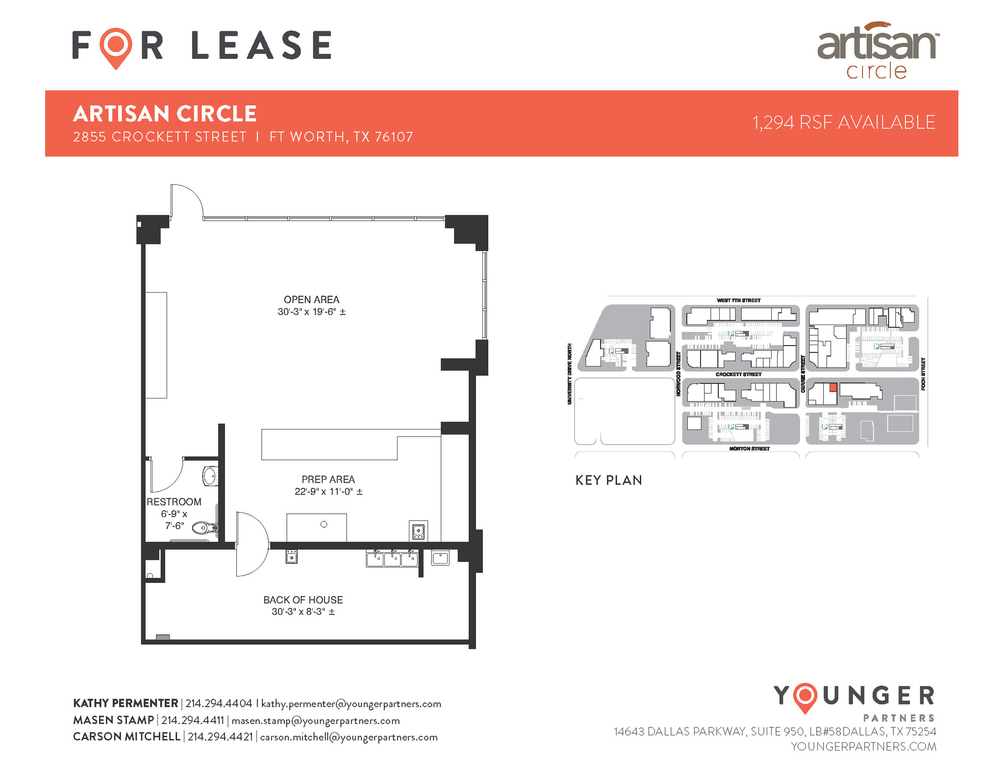 2973 W 7th St, Fort Worth, TX à louer Plan d’étage– Image 1 sur 2