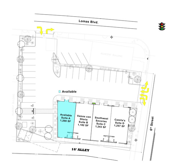 616 Lomas Blvd NW, Albuquerque, NM à louer - Plan de site – Image 2 sur 2