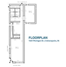 1641 E Michigan St, Indianapolis, IN à louer Plan d’étage– Image 2 sur 2