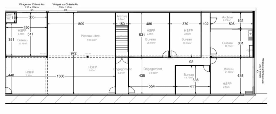 Bureau dans Sotteville-lès-Rouen à louer - Plan d’étage – Image 2 sur 2