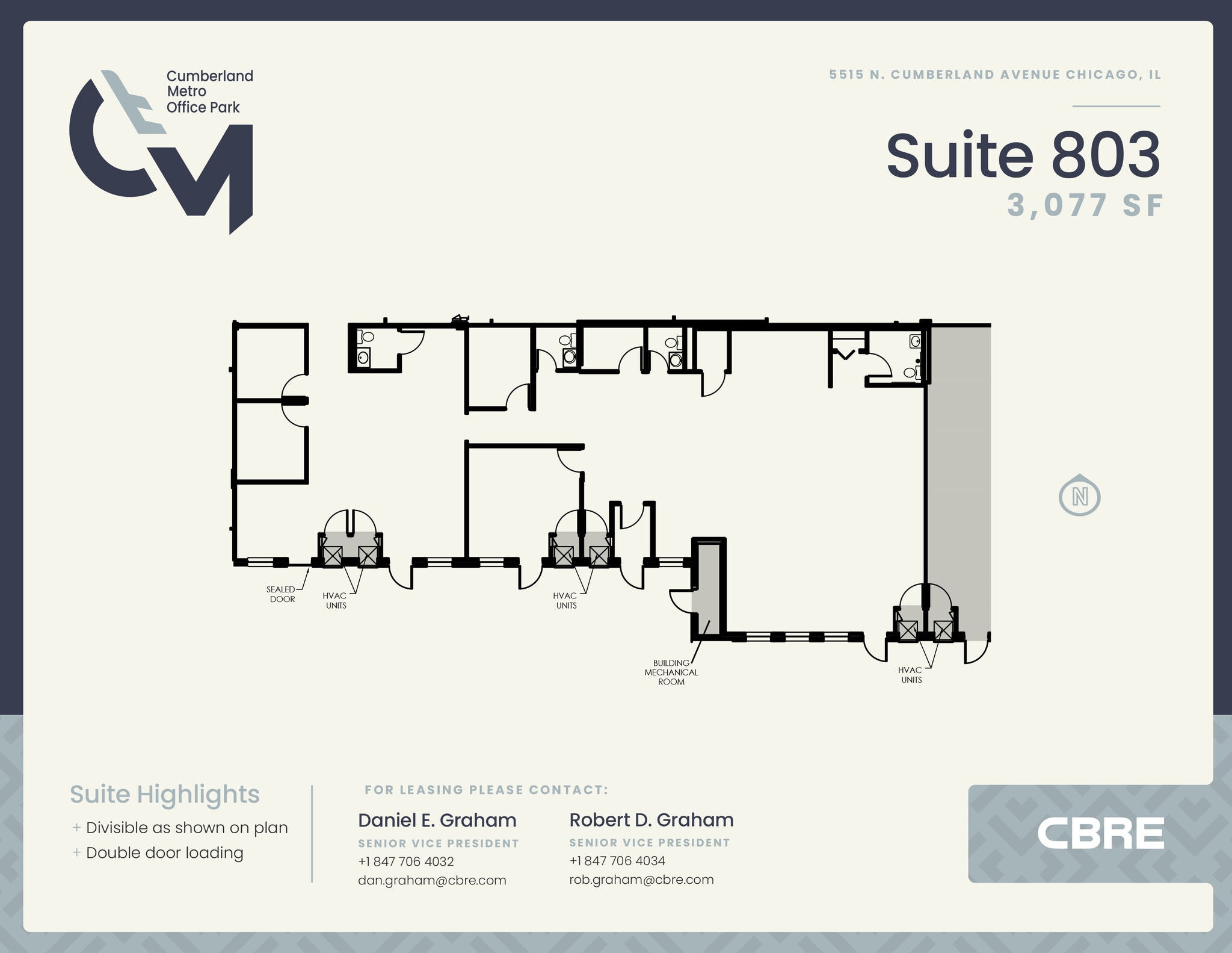 5515 N Cumberland Ave, Chicago, IL à louer Plan d’étage– Image 1 sur 1