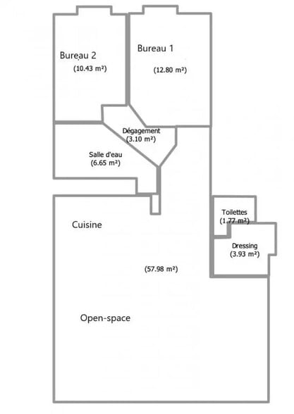 Bureau dans Lyon à vendre - Plan d’étage – Image 2 sur 7