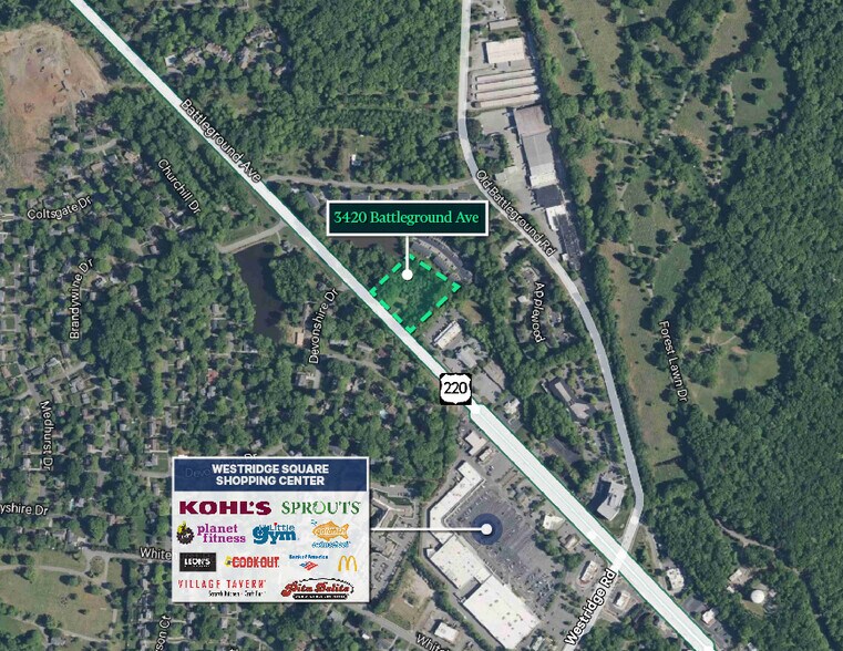 3420 & 3422 Battleground Ave, Greensboro, NC à louer - Photo de l’immeuble – Image 2 sur 4