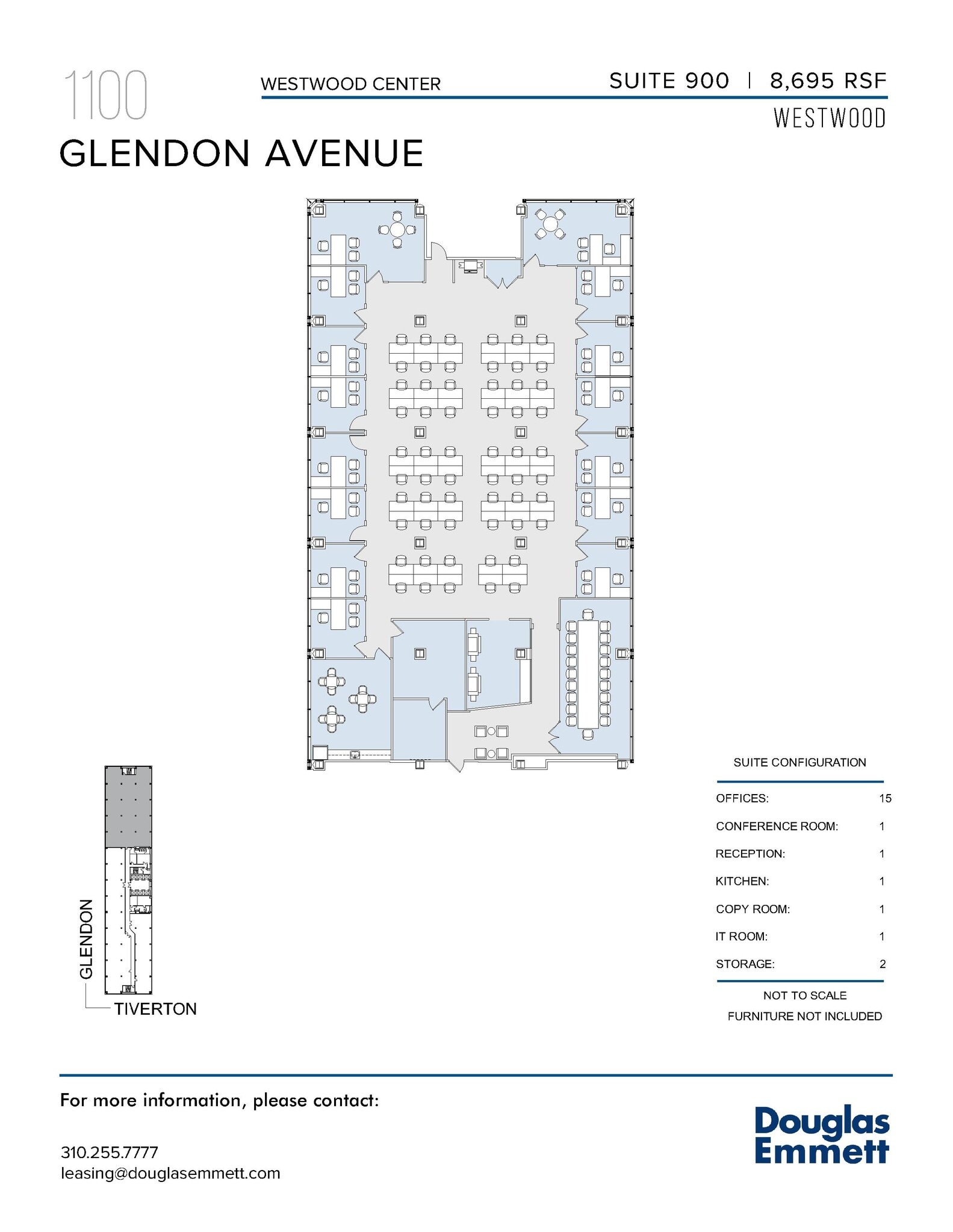 1100 Glendon Ave, Los Angeles, CA à louer Plan d’étage– Image 1 sur 1