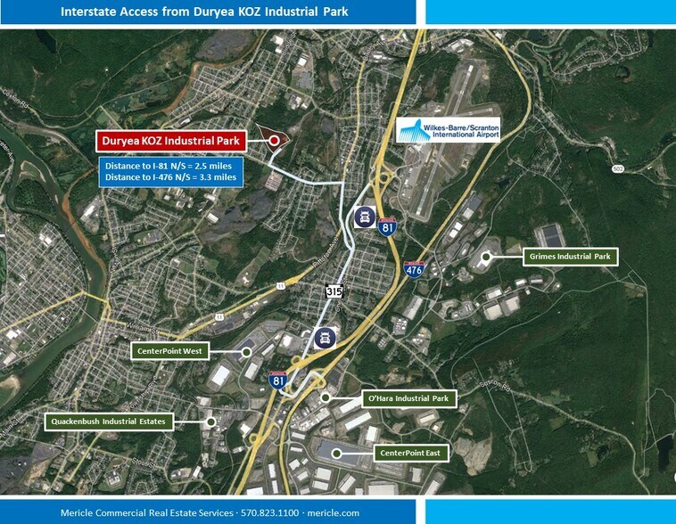 McAlpine St & Boylan Dr, Duryea, PA à louer - Aérien – Image 2 sur 2