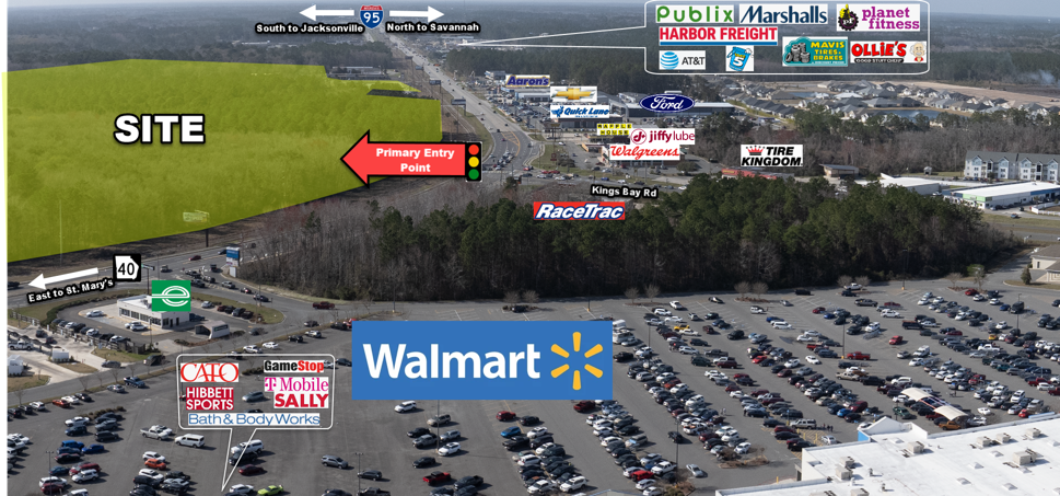 E King Ave, Kingsland, GA à vendre - Aérien – Image 2 sur 4