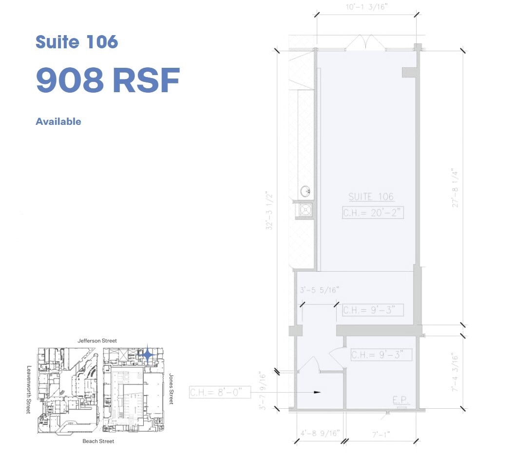 333 Jefferson St, San Francisco, CA à louer Plan d’étage– Image 1 sur 1