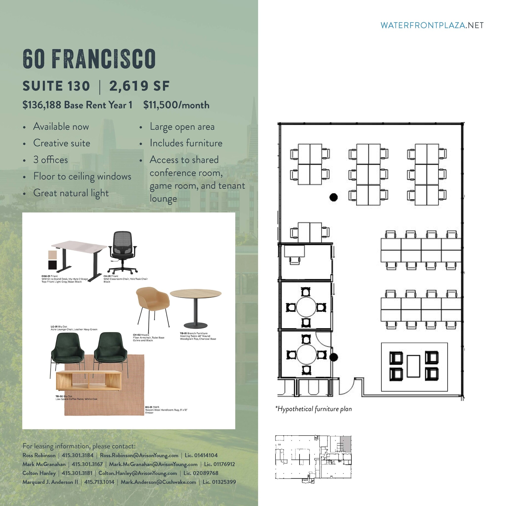 1700 Montgomery St, San Francisco, CA à louer Plan d’étage– Image 1 sur 1