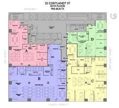 22 Cortlandt St, New York, NY à louer Plan d’étage– Image 1 sur 1