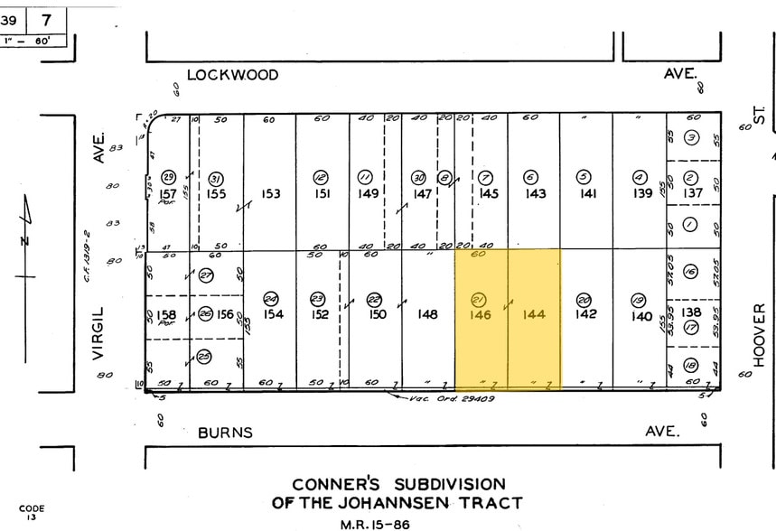 4221 Burns Ave, Los Angeles, CA à vendre - Plan cadastral – Image 2 sur 6
