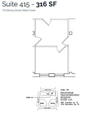 733 Bishop St, Honolulu, HI à louer Plan d’étage– Image 1 sur 1