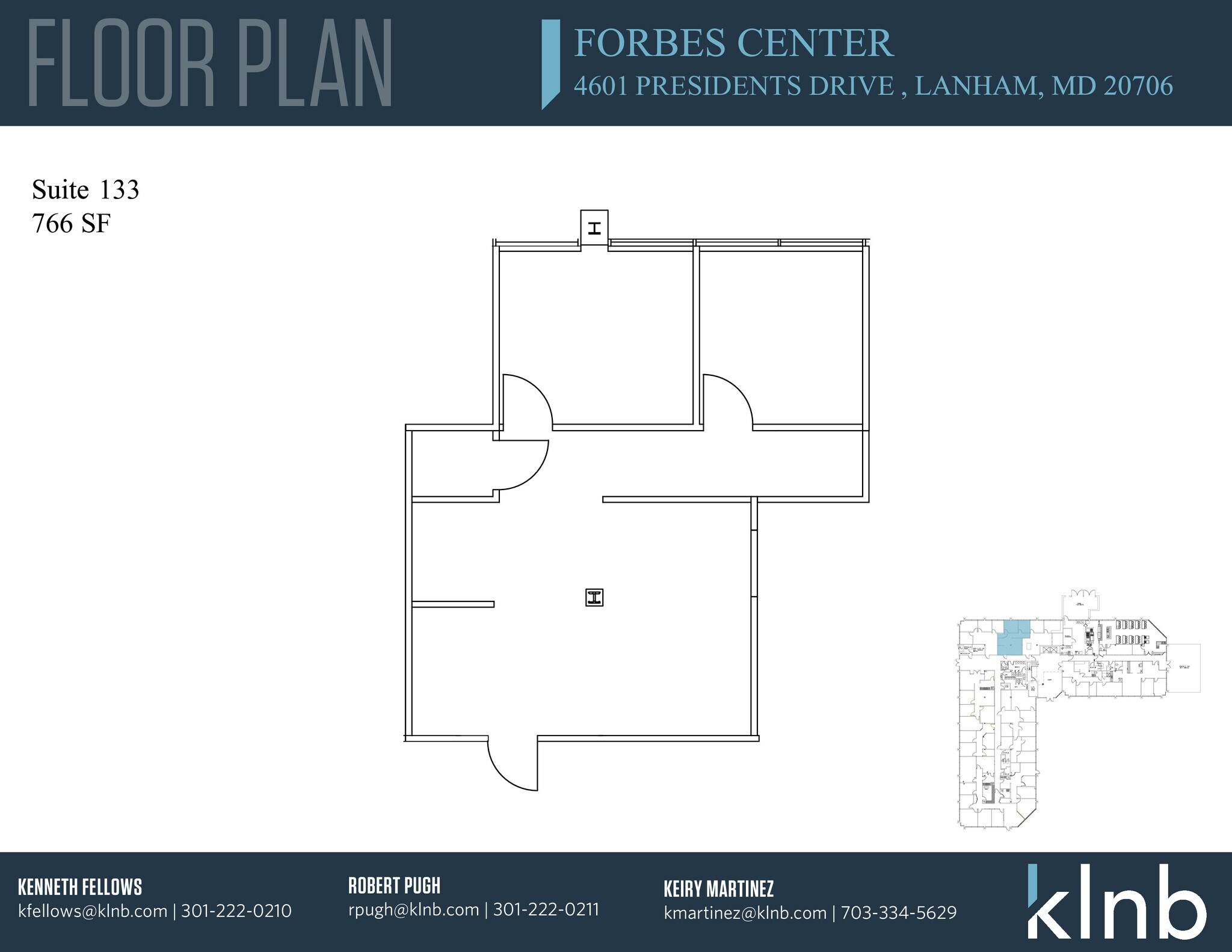 4601 Presidents Dr, Lanham, MD à louer Plan d’étage– Image 1 sur 1