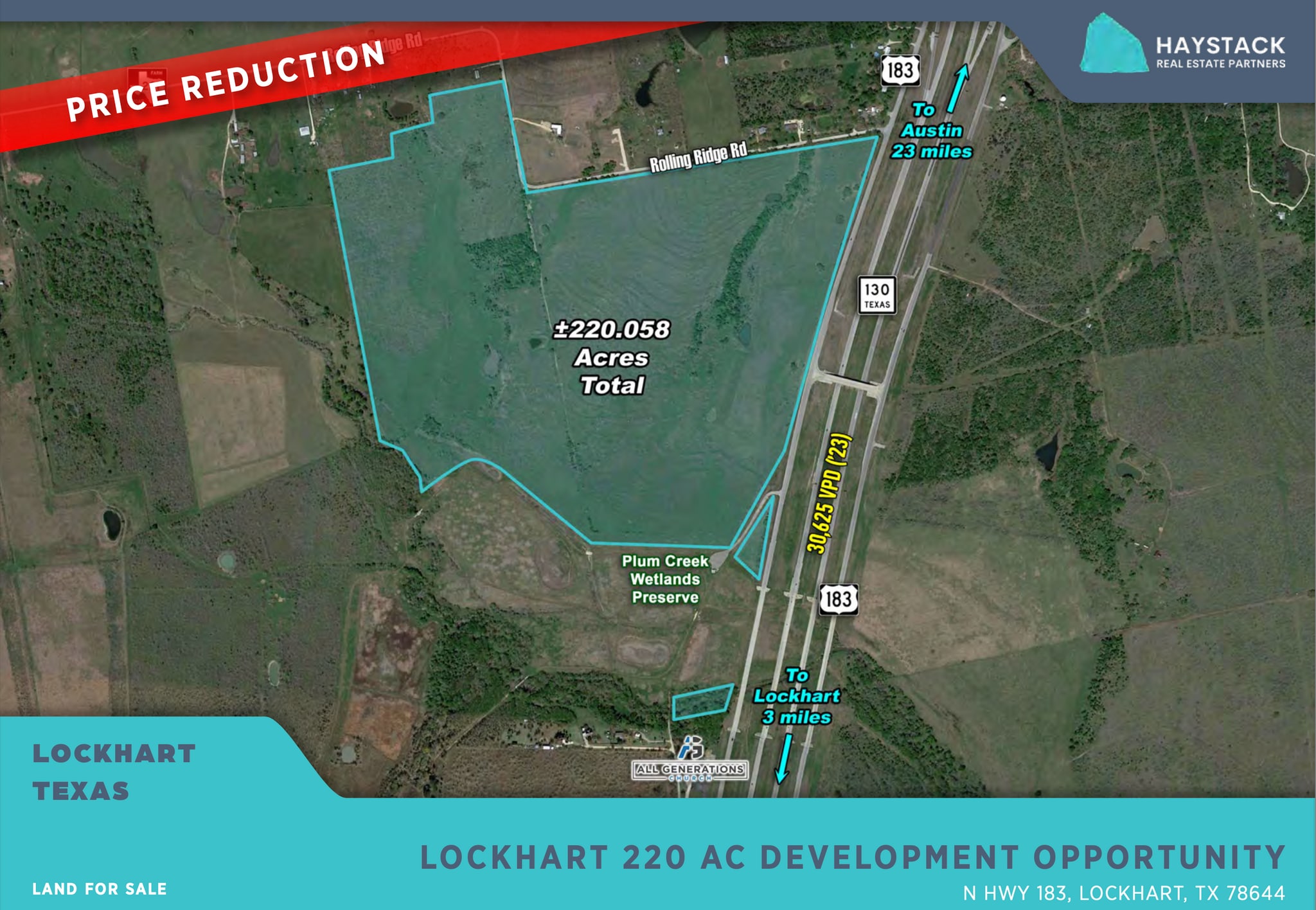 N Hwy 183, Lockhart, TX à vendre Aérien– Image 1 sur 2