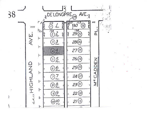 1344 N Highland Ave, Hollywood, CA à louer - Plan cadastral – Image 3 sur 5