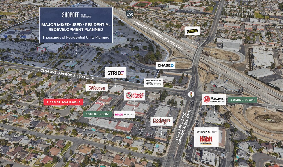 15013-15081 Golden West, Huntington Beach, CA à louer - Photo de l’immeuble – Image 1 sur 5