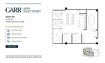 4500 East West Hwy, Bethesda, MD à louer Plan d’étage– Image 2 sur 2
