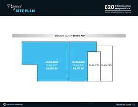 820 E Dunne Ave, Morgan Hill, CA à louer Plan de site– Image 1 sur 1