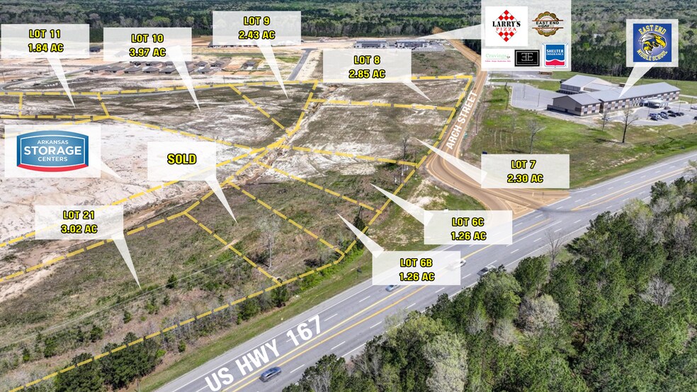 US 167 & Arch Street Pike, Hensley, AR à vendre - Photo de l’immeuble – Image 2 sur 35