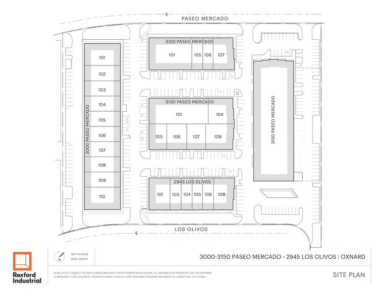 3000 Paseo Mercado, Oxnard, CA à louer - Plan de site – Image 1 sur 6