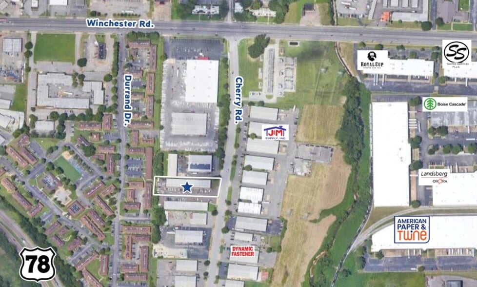 3663 Cherry Rd, Memphis, TN à louer - Aérien – Image 2 sur 2