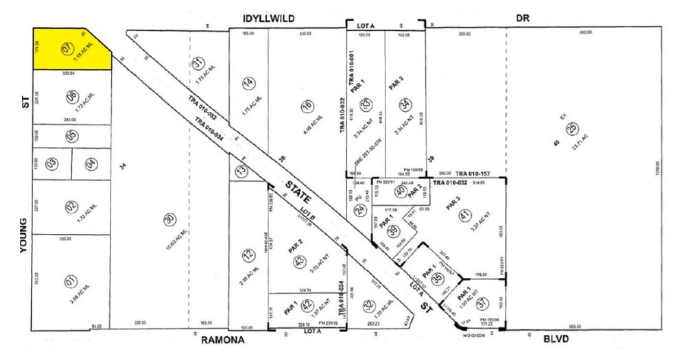 870 N Idyllwild Dr, San Jacinto, CA à vendre - Plan cadastral – Image 2 sur 2