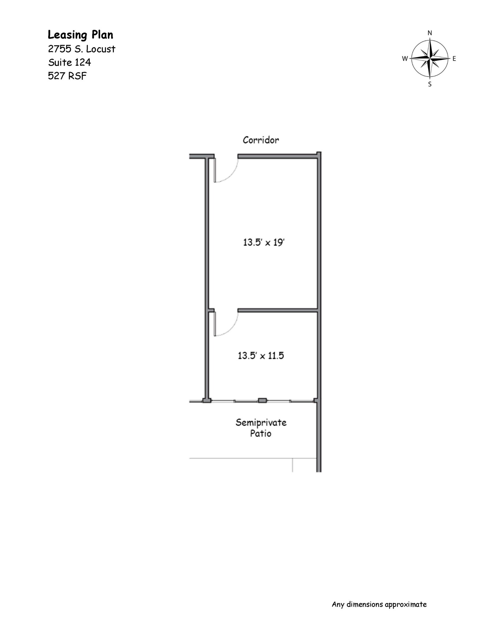 2755 S Locust St, Denver, CO à louer Plan d’étage– Image 1 sur 2